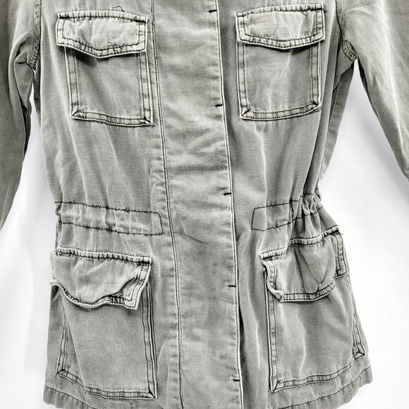 Ecote Urban Outfitters Green Utility Jacket Drawstring Waist Women's Size S - Picture 4 of 8